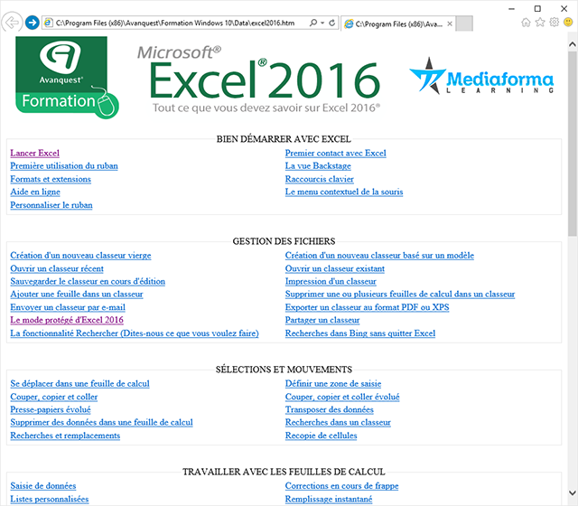 Les tableurs et calculs sous Excel® 2016 nauront plus de secret pour vous !