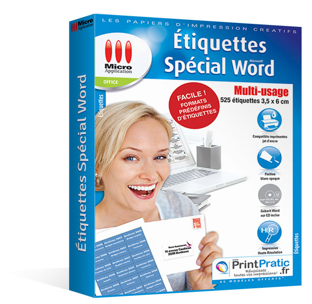 Etiquettes Spécial Microsoft® Word