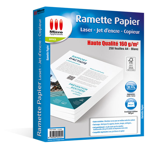 Ramette Papier Haute Qualité - 250 feuilles